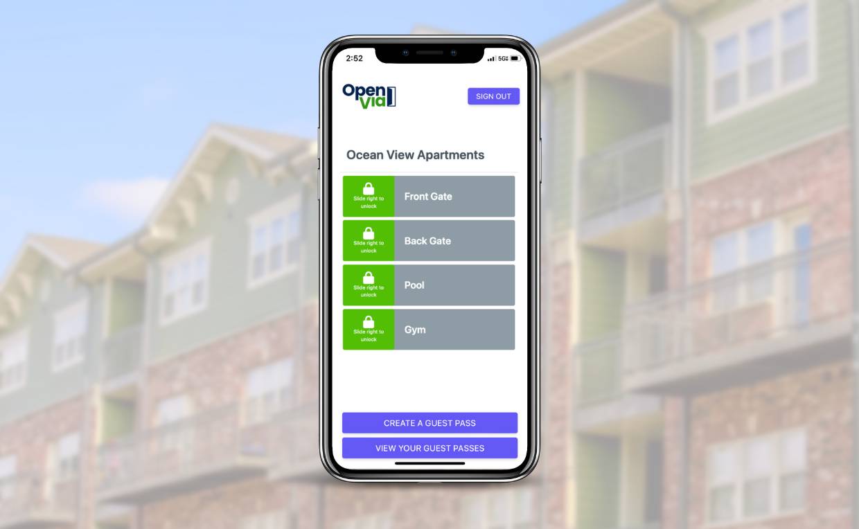 OpenVia is used by multifamily properties for entry management and video intercom