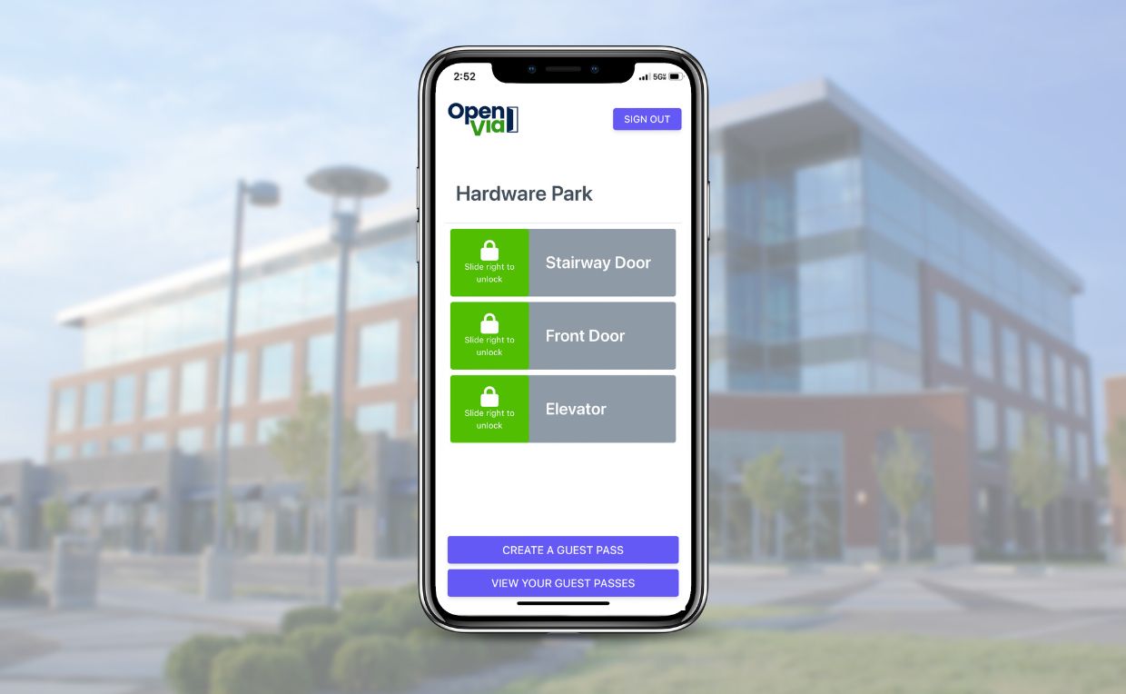 OpenVia provides commercial properties with smartphone based entry access and call boxes